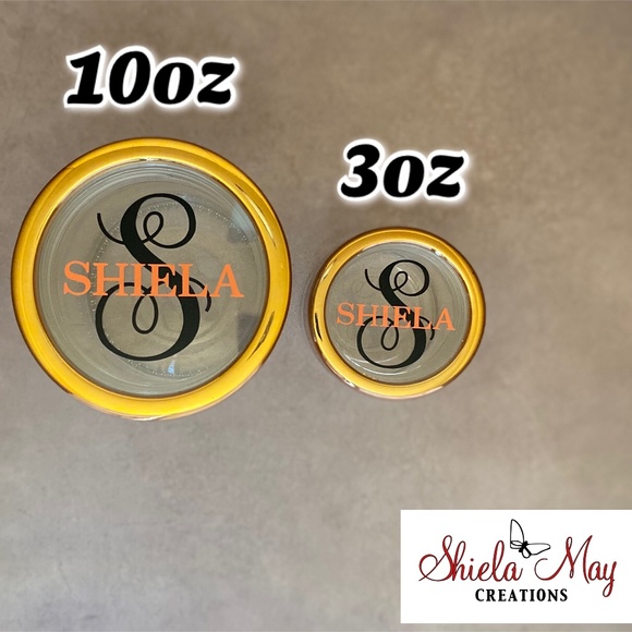 Personalized Jar with Gold Lid - Picture 2 of 3